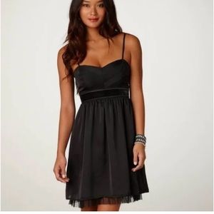 American Eagle Outfitters - Black Satin Holiday Dress, Size 2